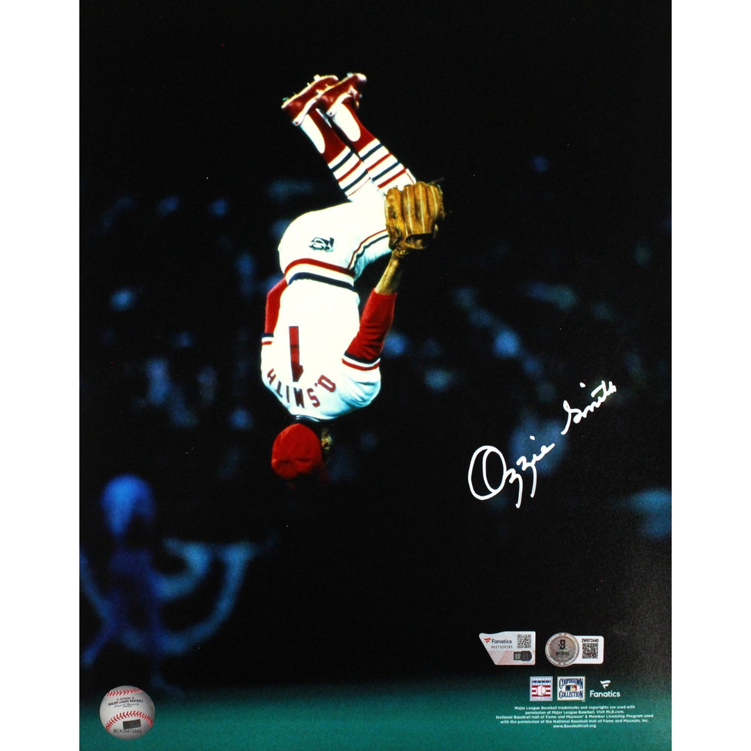 Ozzie Smith Autographed Saint Louis Cardinals 11x14 Photo Fanatics 51287
