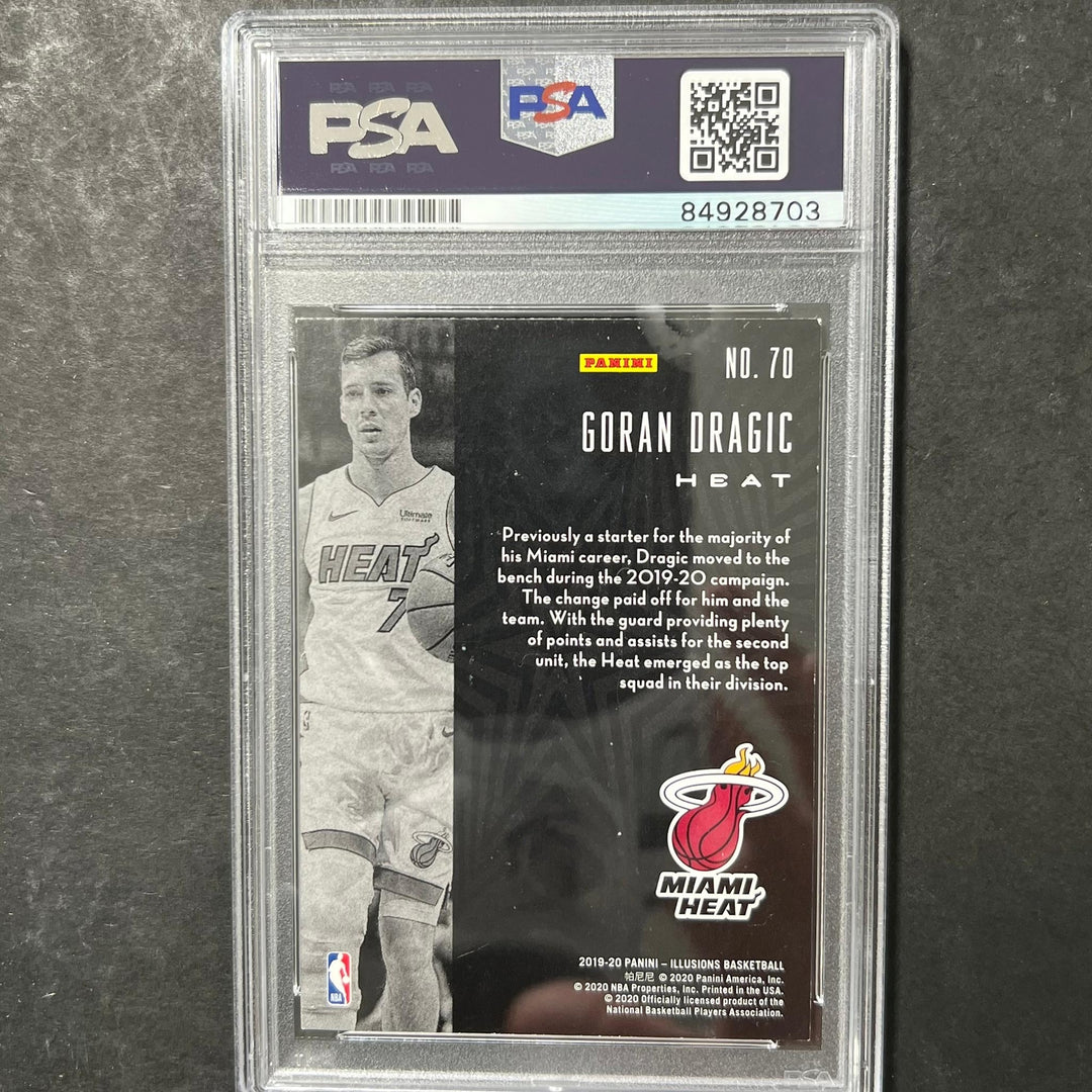 2019-20 Panini Illusions #70 Goran Dragic Signed Card AUTO PSA/DNA Slabbed Heat