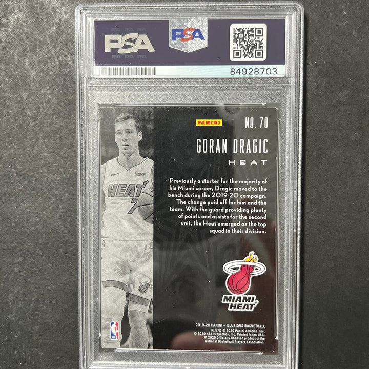 2019-20 Panini Illusions #70 Goran Dragic Signed Card AUTO PSA/DNA Slabbed Heat
