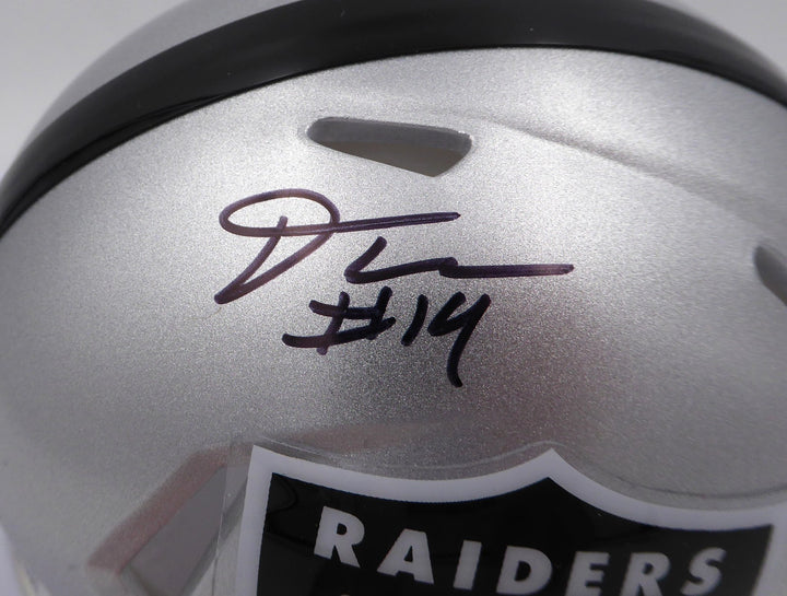 DJ D.J. Turner Signed Raiders Mini Helmet "Just Win Baby" Beckett #2W133361
