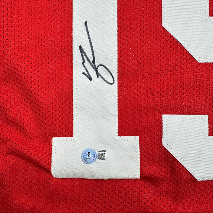 Framed Autographed/Signed Michael Crabtree 35x39 San Francisco Jersey COA