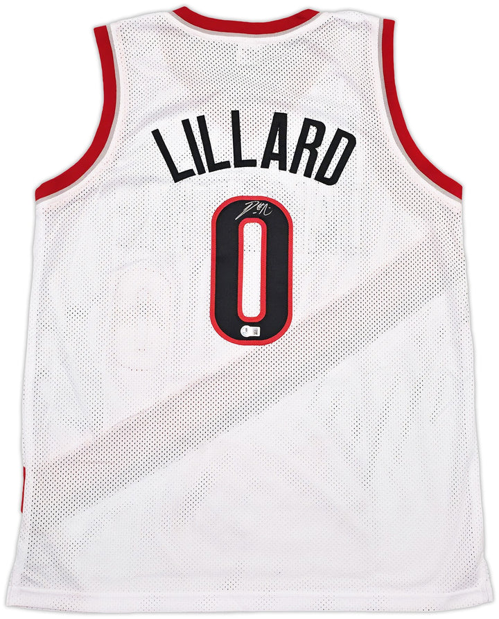 Portland Trail Blazers Damian Lillard Signed White Jersey Beckett
