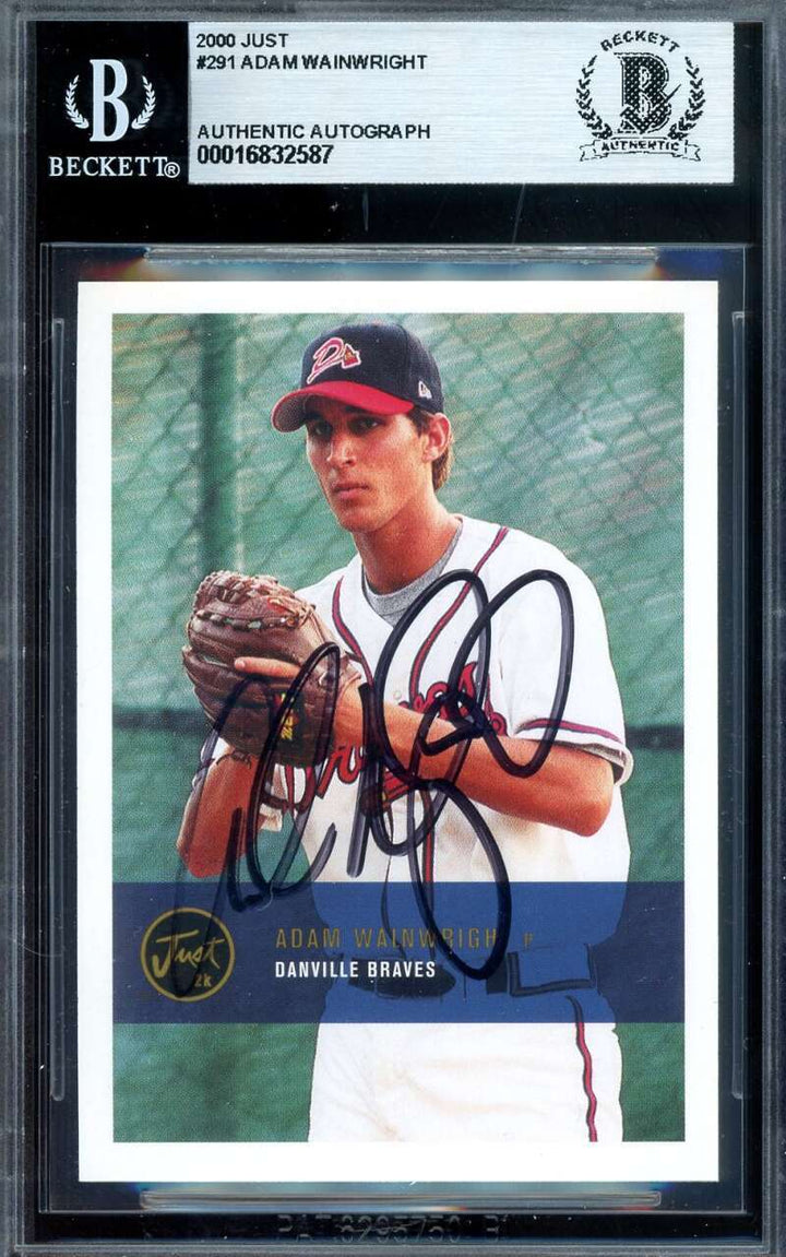 Adam Wainwright Beckett BAS Signed 2000 Just Minors Rookie Autograph