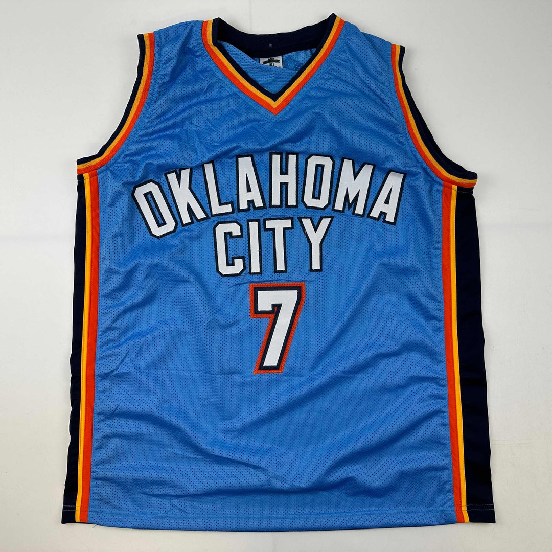 Facsimile Autographed Chet Holmgren Oklahoma City Blue Reprint Jersey Men's XL