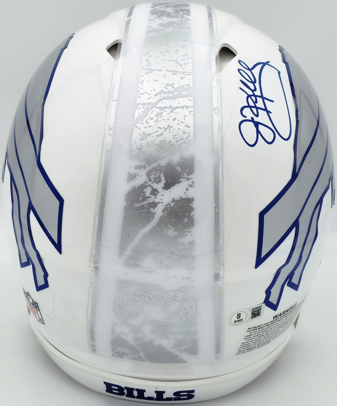 Jim Kelly, Thomas & Reed Auto Bills Rivalries White Full Size Auth Speed Helmet