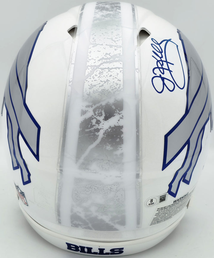 Jim Kelly, Thomas & Reed Auto Bills Rivalries White Full Size Auth Speed Helmet