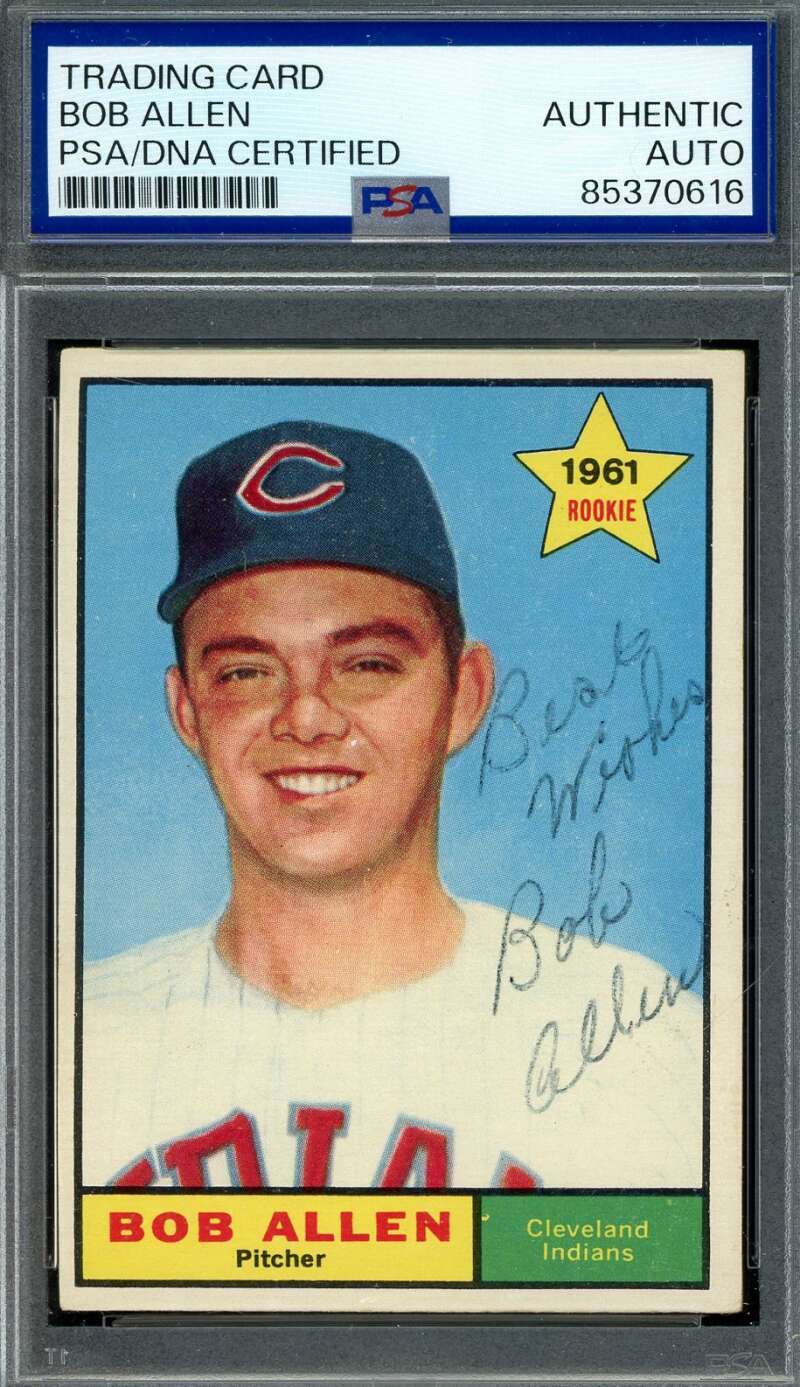 Bob Allen PSA DNA Signed Key Card 1961 Topps Rookie Autograph