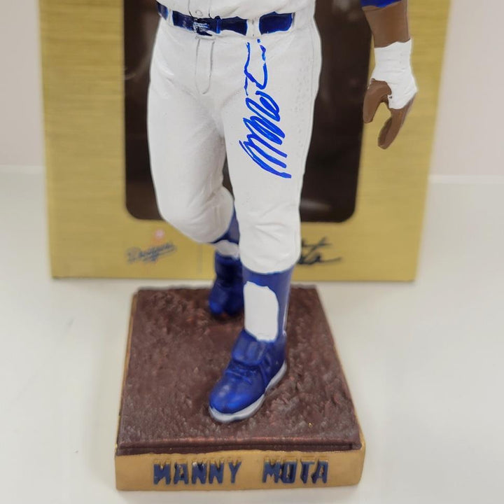 Manny Mota signed Dodgers Bobblehead 4/29/23 SGA autograph ~ Beckett BAS Witness