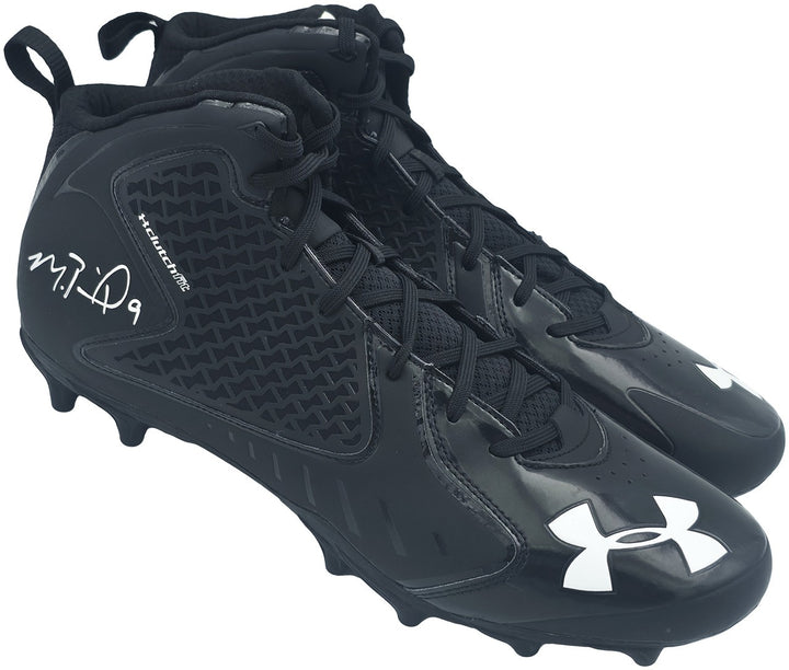 Michael Penix Jr Auto Black Under Armour Team Fierce MC Cleats Falcons Size 135