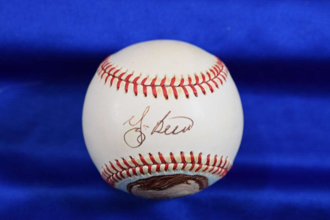 Yogi Berra PSA DNA Autograph American League Hand Painted Baseball Signed