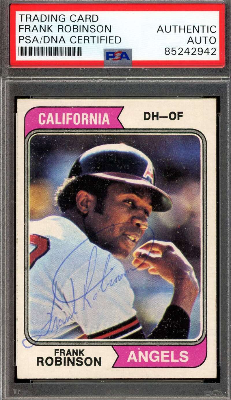 Frank Robinson PSA DNA Vintage Signed 1974 Topps Autographed