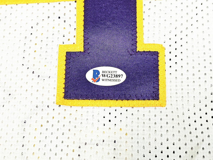 Los Angeles Lakers Shaquille Shaq O'Neal Signed White Jersey Signed on #4