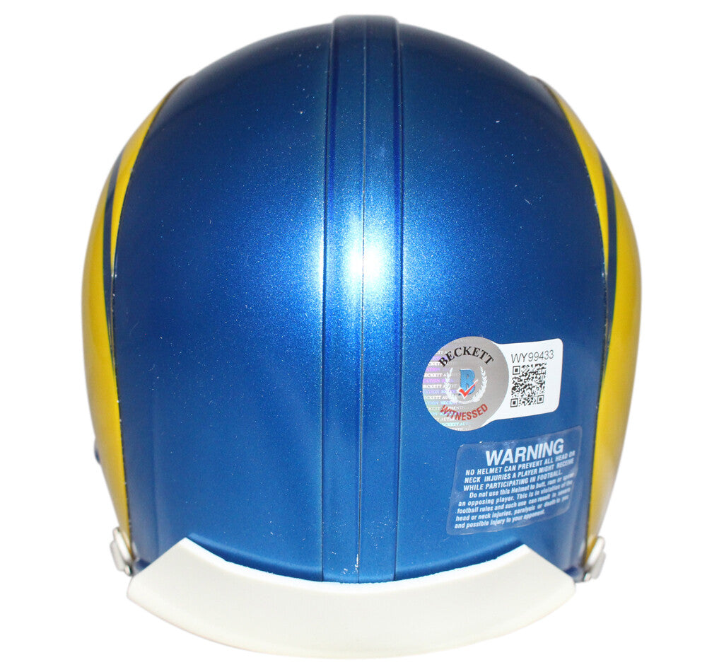 Kurt Warner Signed Los Angeles Rams Mini Helmet VSR4 GSOT Beckett 40365