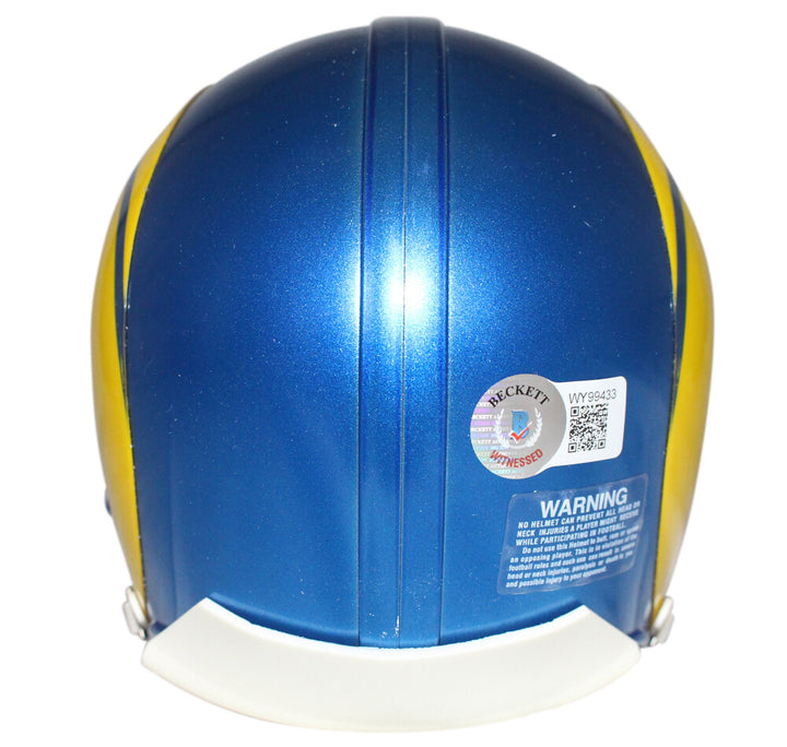 Kurt Warner Signed Los Angeles Rams Mini Helmet VSR4 GSOT Beckett 40365