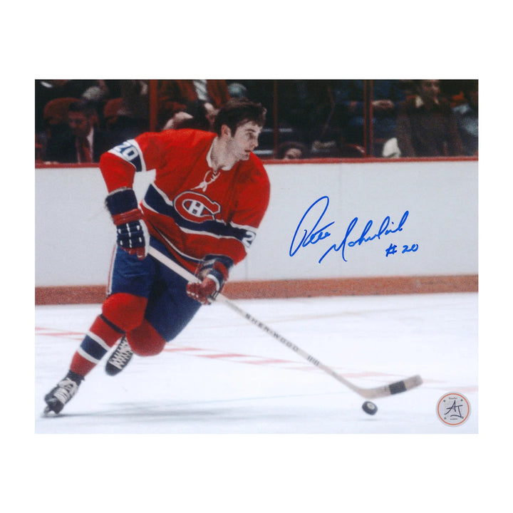 Pete Mahovlich Autographed Montreal Canadiens Game Action 8x10 Photo