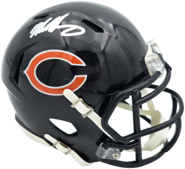 Mike Singletary Signed Chicago Bears Blue Speed Mini Helmet Beckett Witness