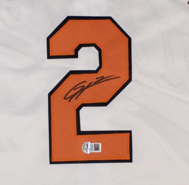 Gunnar Henderson Baltimore Signed White Baseball Jersey BAS