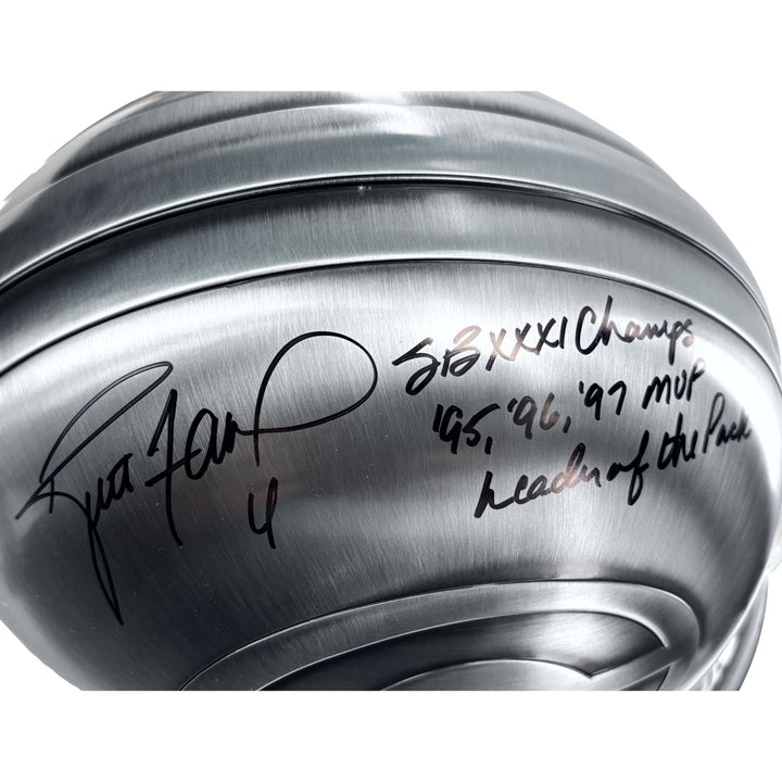 Brett Favre Autographed Green Bay Packers Pewter Helmet #D/25 Mounted COA Signed