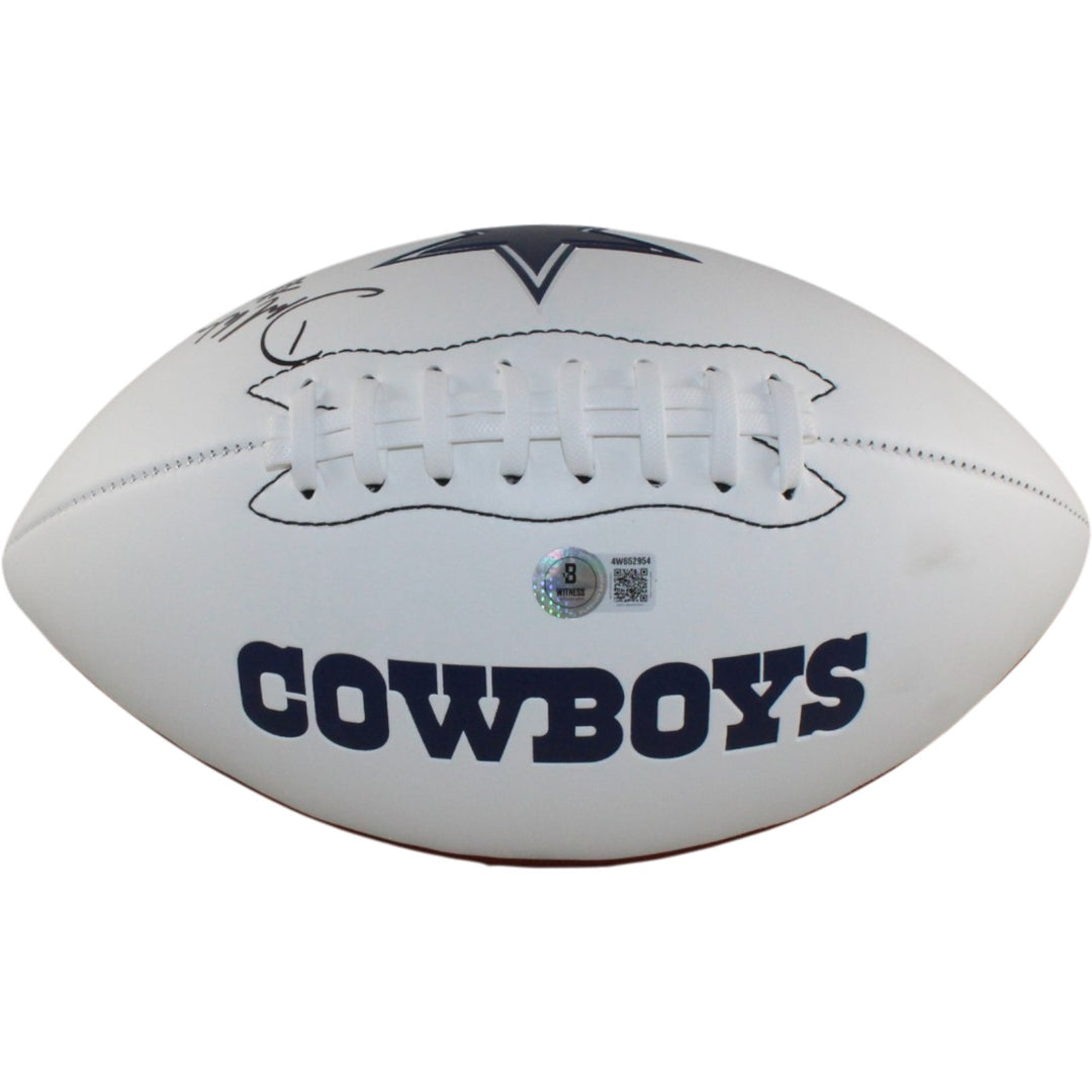 Demarcus Ware Autographed Dallas Cowboys Logo Football Beckett Witness 56377