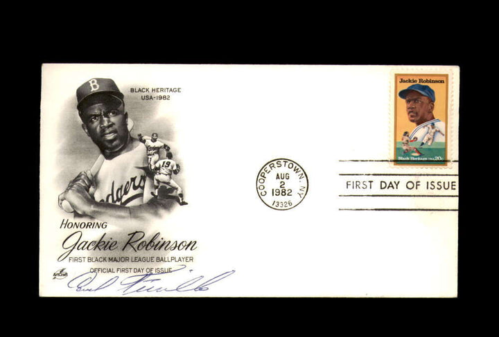 Carl Furillo PSA DNA Signed FDC 1982 First Day Cover Cache Jackie Robinson Autog