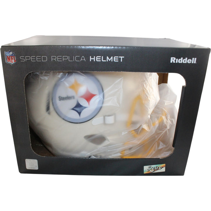 TJ Watt Autographed Pittsburgh Steelers F/S Retro Helmet Beckett Witness 56195