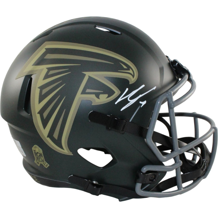 Bijan Robinson Autographed Atlanta Falcons F/S 25 STS Helmet Beckett WIT 56200