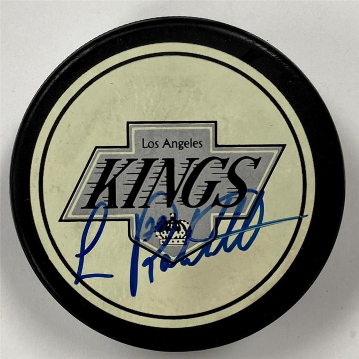 Luke Robitaille signed Vintage Los Angeles Kings Official Puck autograph JSA