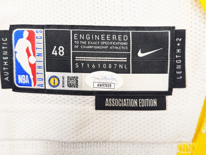 Warriors Stephen Curry Auto White Nike Authentic Association Jersey Sz 48 JSA