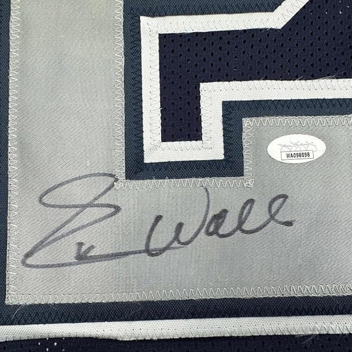 Framed Autographed/Signed Everson Walls 35x39 Dallas Blue Jersey JSA COA