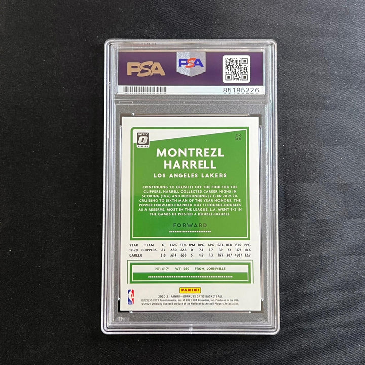 2020-21 NBA Panini Optic #56 Montrezl Harrell Signed Card AUTO PSA Slabbed Laker