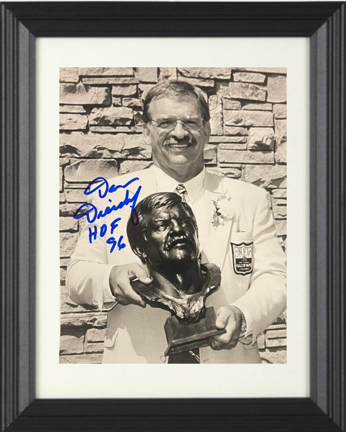Dan Dierdorf signed Cardinals Hall Fame Induction 8x10 Photo HOF 96 Framed- COA
