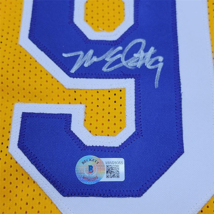 Nick Van Exel autograph signed Lakers Jersey auto ~ Beckett BAS Witness Holo