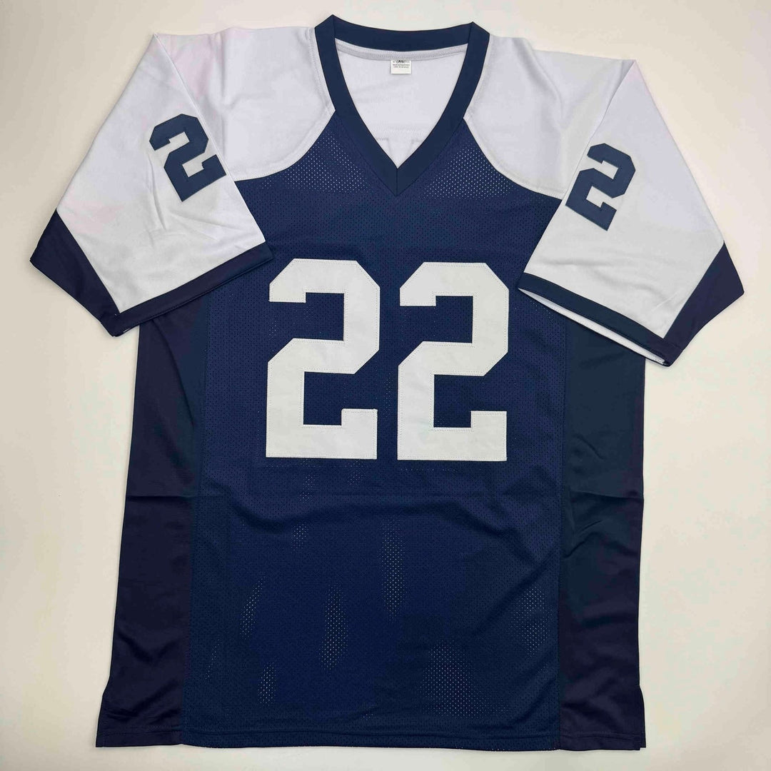 Autographed/Signed Emmitt Smith Dallas Thanksgiving Jersey Beckett COA