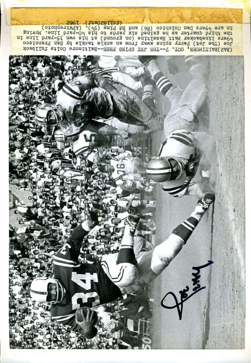 Joe Perry JSA Coa Signed 9x11 Original Colts Photo Autograph