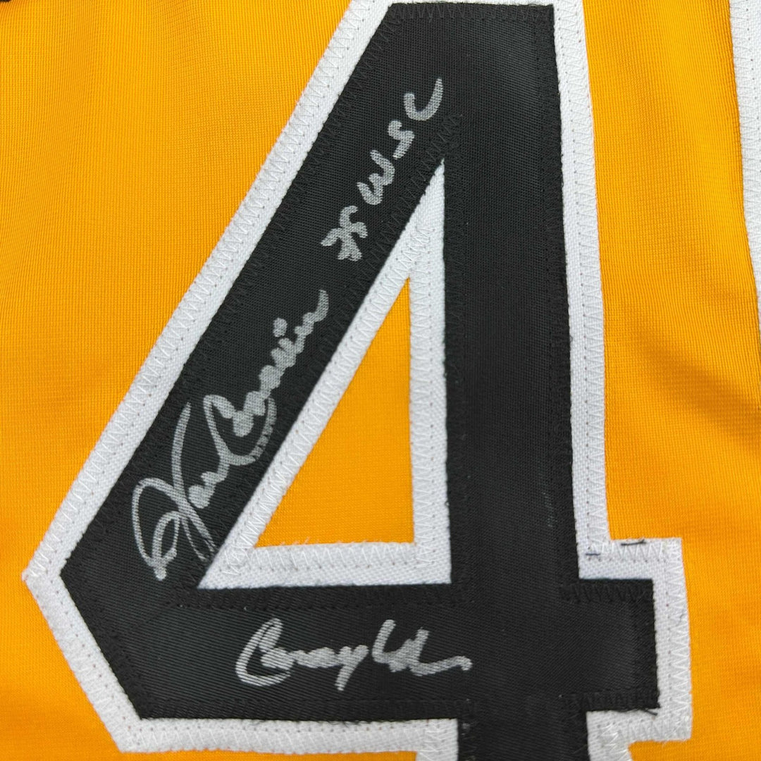 Autographed/Signed John Candelaria Pittsburgh Yellow Jersey JSA COA