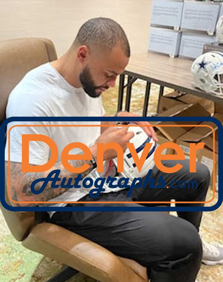 Dak Prescott Autographed Dallas Cowboys Authentic Alt 22 Helmet Beckett 56316
