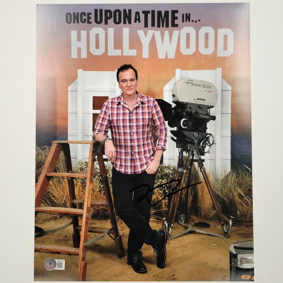 Quentin Tarantino signed Once Upon A Time 11x14 photo autograph Beckett BAS Holo