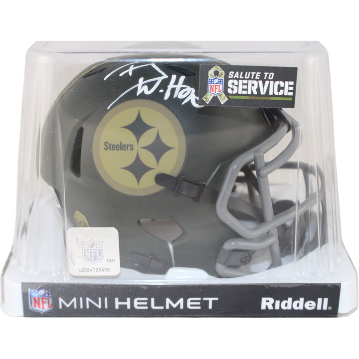 TJ Watt Autographed Pittsburgh Steelers 2025 STS Mini Helmet Beckett W 54039