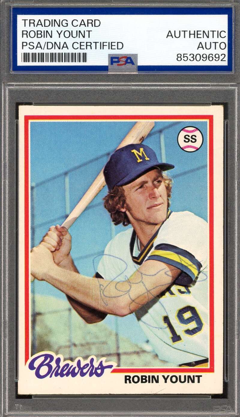 Robin Yount PSA DNA Vintage Signed 1978 Topps Autograph