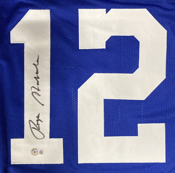 Roger Staubach Signed Custom Blue Pro-Style Football Jersey BAS ITP