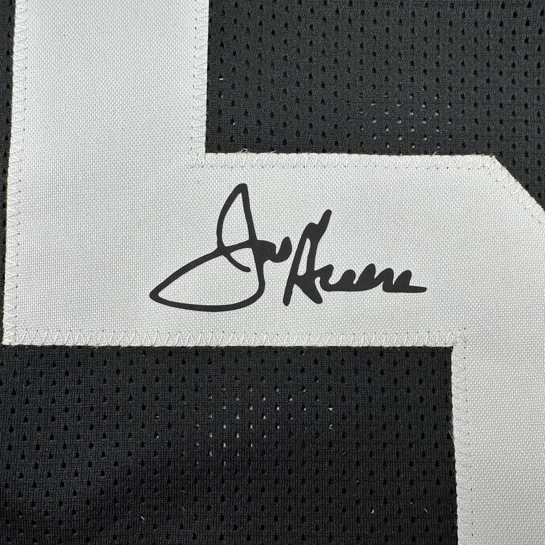 Facsimile Autographed Mean Joe Greene Pittsburgh Black Reprint Jersey Men's XL