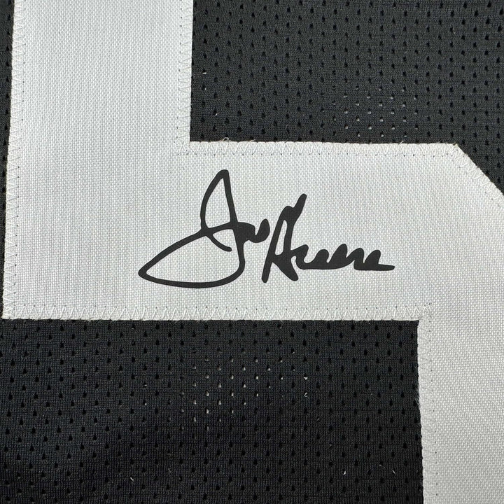 Facsimile Autographed Mean Joe Greene Pittsburgh Black Reprint Jersey Men's XL