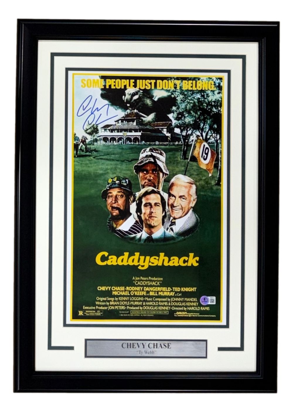Chevy Chase Signed Framed 11x17 Caddyshack Photo BAS