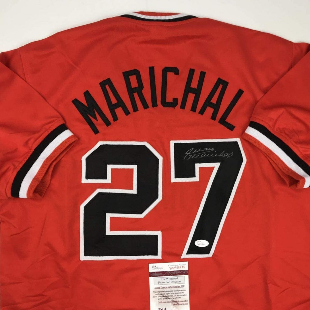 Autographed/Signed Juan Marichal San Francisco Orange Jersey JSA COA