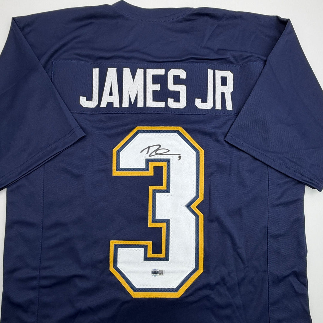 Autographed/Signed Derwin James Los Angeles Navy Blue Jersey Beckett COA