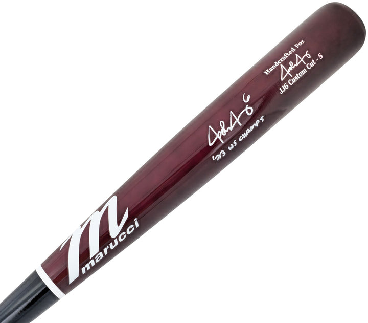 Josh Jung Auto Maroon Marucci Player Model Baseball Bat Rangers 23 WS Champ BAS
