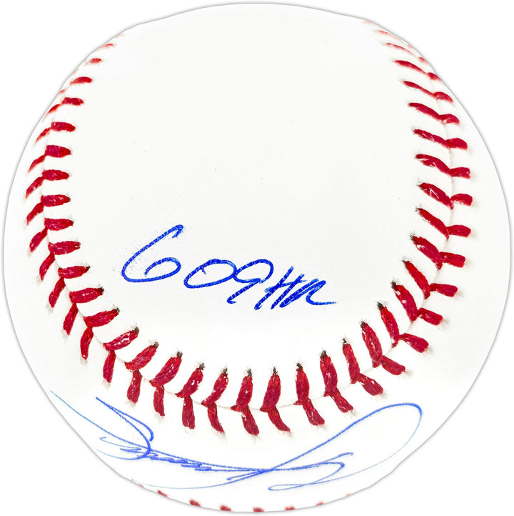 Sammy Sosa Signed Official MLB Baseball Cubs "609 HR & 98 NL MVP" Beckett Wit