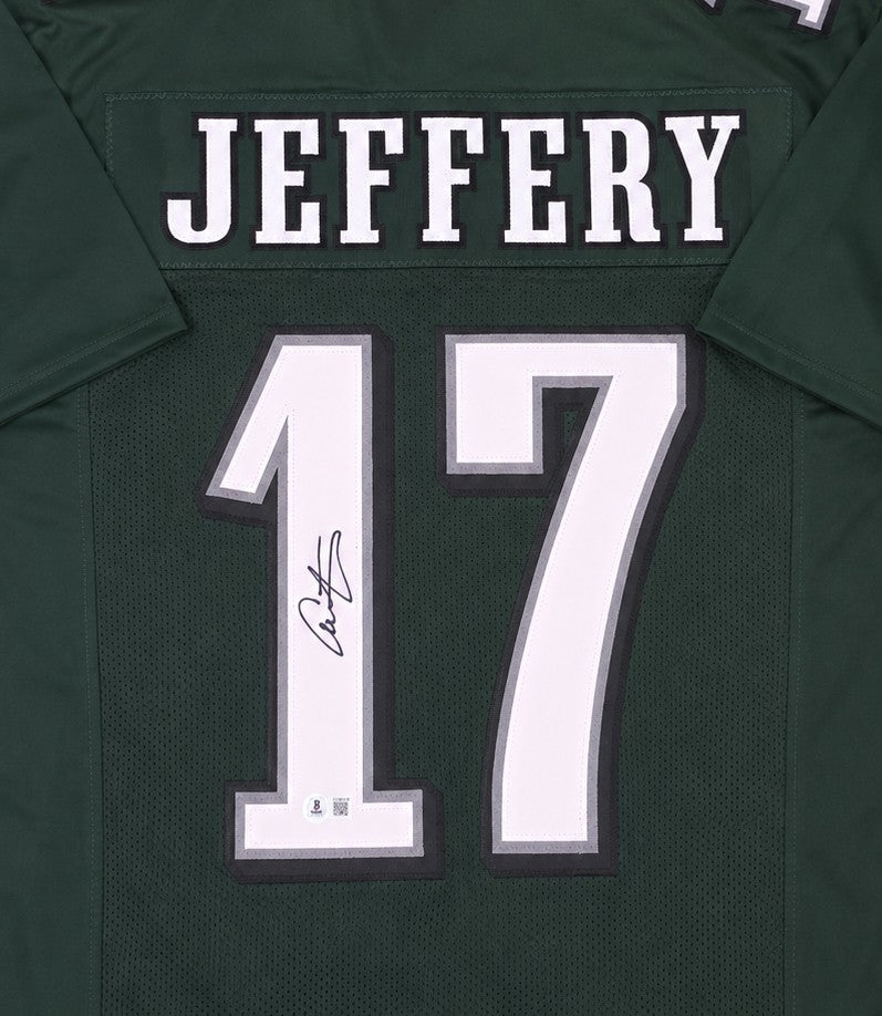 Philadelphia Eagles Alshon Jeffery Signed Green Jersey Beckett BAS Witness