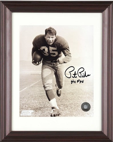 Pete Pihos signed Philadelphia Eagles 8x10 Photo HOF 70 minor dings Framed- COA