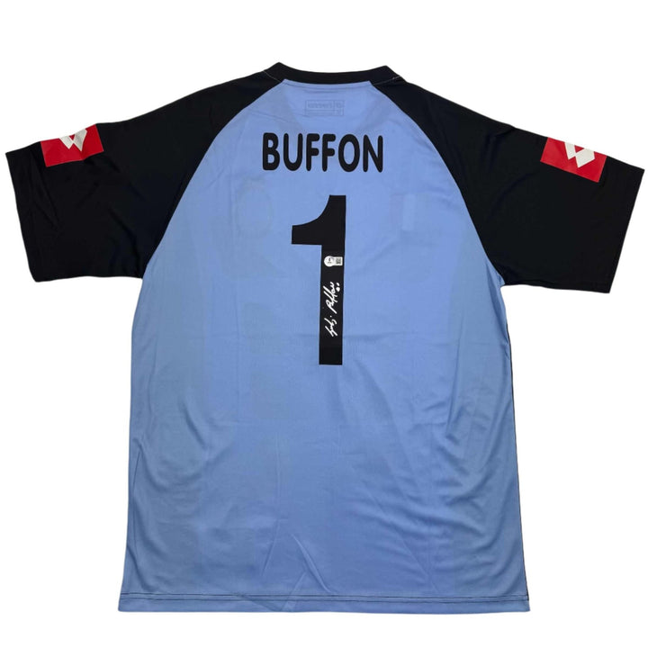 Autographed/Signed Gianluigi Buffon Juventus Blue Jersey Beckett BAS COA